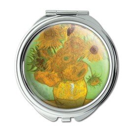 Still Life Vase with Twelve Sunflowers Vincent Van Gogh Compact Purse Mirror