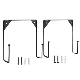 CUKE2BEET 7.87 inch Large Plate Stands for Display, Wall Mounted Plate Display Hanger, Picture Frame Stand Holders, Wall Display Picture Frame Stand for Decorative Plates, Arts (2 Pcs Black)