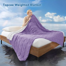 Topcee Weighted Blanket (20lbs 80"x87" King Size) Soft Cooling Heavy Blanket Sleeping, Apply to 190-210 lbs Body, Thick Breathable Blanket with Glass Bead, Easy Care