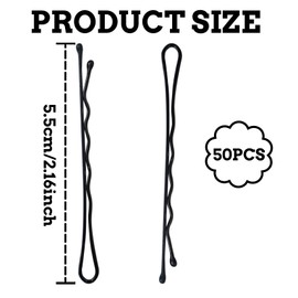 50Pcs Bobby Pins, Hair Clips, Black Hair Pins, Hair Styling Clips Hair Grips for Women