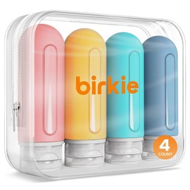 Travel Bottles for Toiletries,  3oz Travel Size Containers BPA Free Leak Proof Refillable Liquid Silicone Travel Accessories (4 Pack) Set Organiser - Color: 4pcs
