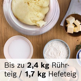 Bosch Hausgeräte Tritan mixing bowl MUZS2TR, 3.8 L, shatterproof, robust, dishwasher safe, suitable for multiple types of dough, tasteless, suitable for food processor MUM series 2, transparent