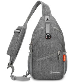 ZOMAKE Small Sling Bag-Travel Sling Backpack, Waterproof Hiking Cycling Crossbody sling pack for Men Women(New Black)