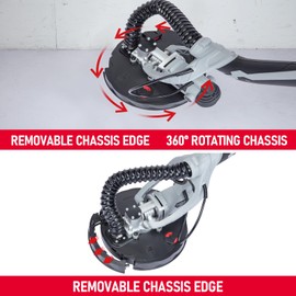 Drywall Sander, 710W Electric Sander with 6 Sanding Discs, Variable Speed 800-1700 RPM Wall Sander with 6.6ft Dust Hose, LED Lights, Extendable Handle & Carrying Bag