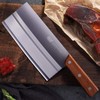 FINDKING中華包丁【RuiFeng】 キッチンナイフ ステンレス鋼 木材製ハンドル メルバウ 滑り止めハンドル 鋭い切れ味 家庭用 レストランで 208mm