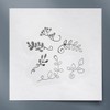 Decal Stickers of Floral Elements (Metallic Silver) (Set of 2)