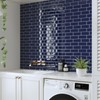 VaryPaper 10 Sheets Navy Blue Subway Tile Peel and Stick