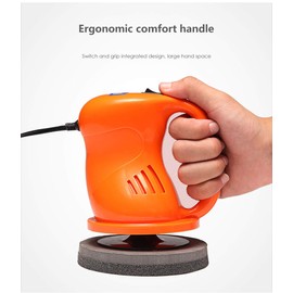 Riloer 12V 40W Electric Car Polishing Buffing Waxing Machine, Portable Orange ABS Waxer Polisher Car Care