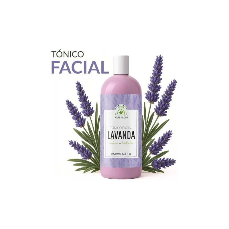 Tónico Facial Productos Mart Mexico 1L Hipoalergénico Sin Parabenos Lavanda