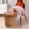 Wooden Foot Bath Tub with Massage Rollers & Lid -