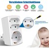 EXTRASTAR Multi-socket 3-way socket adapter, 2 Euro + 1 Schuko
