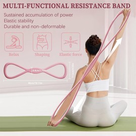 Fitness Resistance Bands, 8 Shaped Yoga Pull Rope for Shoulder Exercises, Yoga Pull Rope, Yoga Resistance Bands, Resistance Band Training Band for Muscle Building, Yogas