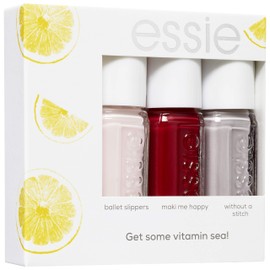 Essie - Get Some Vitamin Sea, Box of 3 Mini Nail Polishes, Ballet Slippers, Maki Me Happy and Without a Stitch – 3 x 5 ml, Total 15 ml