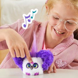 Furby Furblets Bam-Boo Mini Friend, Electronic Plush Toys for Girls & Boys, Panda, Black & White, Speaks Furbish & Plays Music, Series 5, Back to School Gifts, Ages 6+