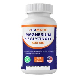 Vitamic Bisglicinato De Magnesio 500mg Con 120caps Hecho Usa                                                                                          