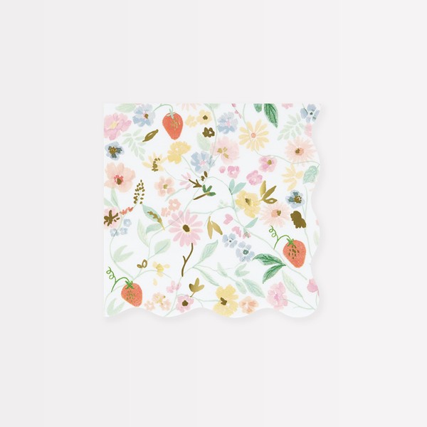 Meri Meri Elegant Floral Small Napkins (Pack of 16)