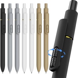 inkipen 8-Pack 0.5mm Black Gel Pens, Retractable Needle Tip Non-Smear Black Quick-Drying Ink Pens, Comfort Grip for Left-Handed & Smooth Writing School, Office, Exams