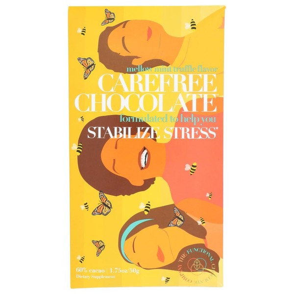 The Functional Chocolate Carefree Chocolate Bars, Mellow Mint Truffle, Vegan