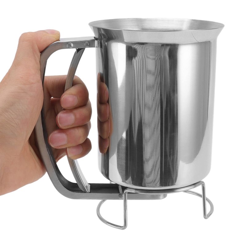 Pancake Batter Dispenser with Funnel, 1000ml, Stainless Steel, for Baking