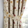 Curtina - Natural & Red Floral Curtain Tie Backs -