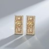 14K Golden Plated Dollar-Shaped Jewelry Set Trendy 3-Piece Costume earring,