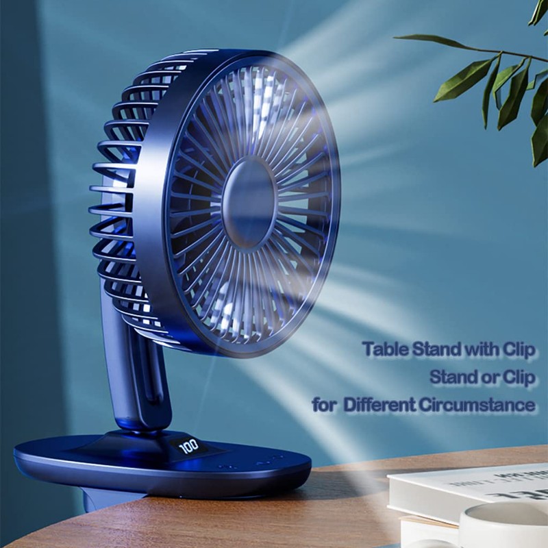 HUAHAT HuaHat 5” Portable Table Fans with Clip 120° Oscillating