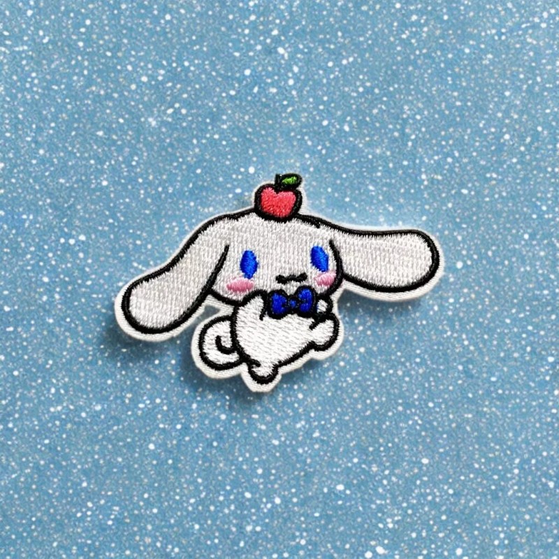 Sanrio Cinnamoroll Sticker Patch 1.5” - Apple Blue Bow, Kawaii