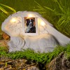 DiDiBirDi Dog Memorial Statue with LED Solar Light,Pet Memorial Stone
