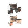 Clapoyis Portable Mesh Cosmetic Pouch, Set of 3 Sizes, Black