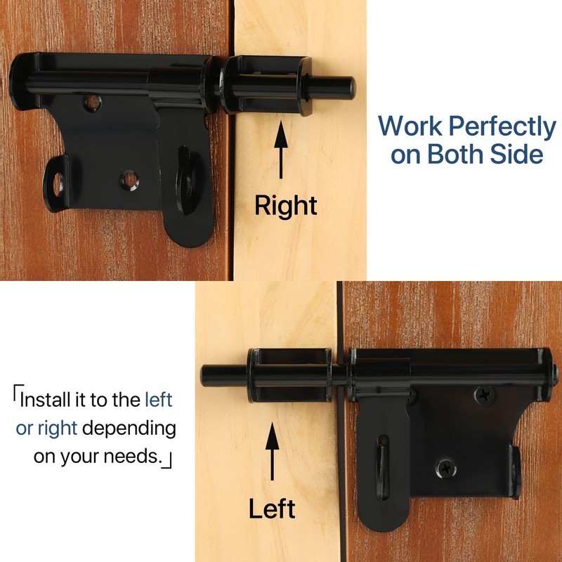 SAYAYO Gate Latch Bolt Lock with Padlock & 4 Keys