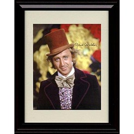 Gene Wilder Willy Wonka Autograph Promo Print - Framed 8x10