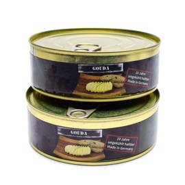 Emergency ration army survival food canned Gouda cheese 200g can MRE 7 oz can all natural (3 cans x 7 oz)