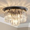 AGV LIGHTING Crystal Ceiling Light Fixture, Modern Semi Flush Ceiling