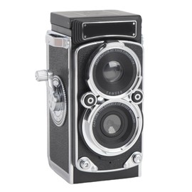 Zopsc Portable Mini Vintage Digital Camera, TLR Digital Camera, 1080P FHD Video, 12MP Photos, Autofocus, Video Vlogging Cam for Beginners Teens, Black (16GB)