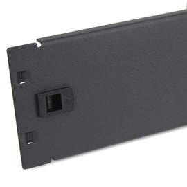 kenable Toolless Quick-Fit Blanking Plate Solid 2U Comms Data Cabinet Rack 19 inch Black
