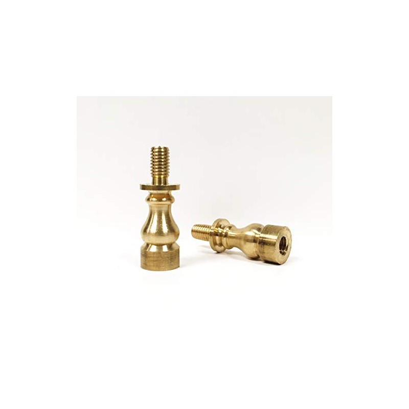 Lamp Shade/Finial Riser-Solid Brass, 4 Sizes, 3 Finishes 1/4-27 (1