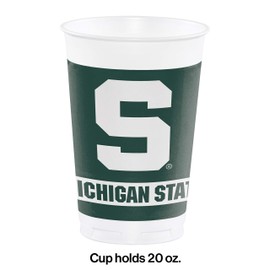 Michigan State Spartans 20 oz. Plastic Cups, 8-Count