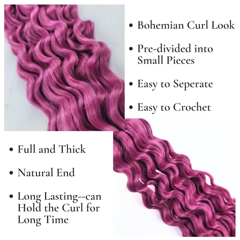 Deep Pink Braiding Hair Pre Stretched Knotless Braiding Hair for
