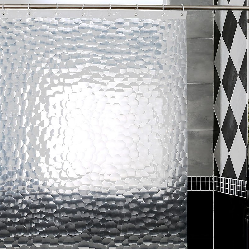 zokyer Clawfoot Tub Shower Curtain Wrap Around Round 180x70 Inch