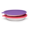 Messy Cats 4pc Set with Two Stainless Saucer Shaped Bowls