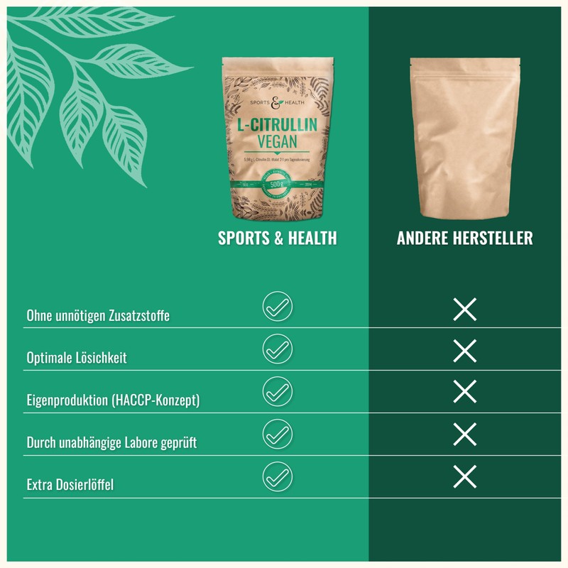 Citrulline Malate Powder Vegan as 500 g Vegan L-Citrulline Powder