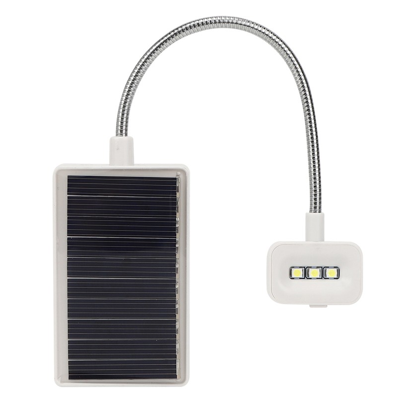 Flexible Arm Solar USB 3LED Clip On Lamp for Bedroom