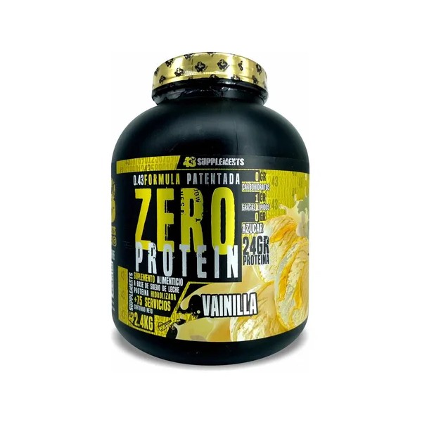 Proteina Hidrolizada 43 Whey Zero 2.4 Kg 75 Servicios Sabor