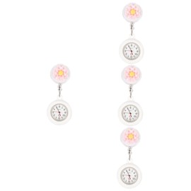 Kisangel 4pcs Hanging Lapel Nurse Watch Retractable Band Clip on Nurse Watch for Doctors