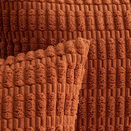 Woaboy Pack of 2 Fall Corduroy Decorative Throw Pillow Covers 12x20 Inch Rust Couch Pillow Covers Soft Boho Throw Pillows Modern Farmhouse Home Decor for Spring Sofa Living Room Bed