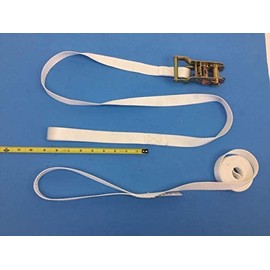 Ratchet Straps to Anchor Tents Large or Small and Inflatables of Any Size - Strong and Durable (1" x 15' Loop Ends)