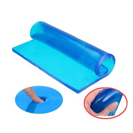 LisylineAuto Motorcycle Seat Gel Pad Shock Absorption Mats Reduce Fatigue Comfortable Soft Cooling Fabric Cushion DIY Seat Pad Car Seat Driver Office Chair Seat Cushion (48 x 35 x 2cm)