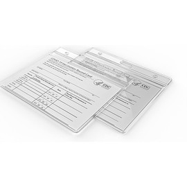 5 Pack Card Protector Social Security,Medicare, Credit&Driver's License Sleeve ID Badge Holder,Name Tag ID Card,Cover Sleeve Pouch.4x3 inch Clear Vinyl Plastic Sleeve Waterproof with Resealable Zip