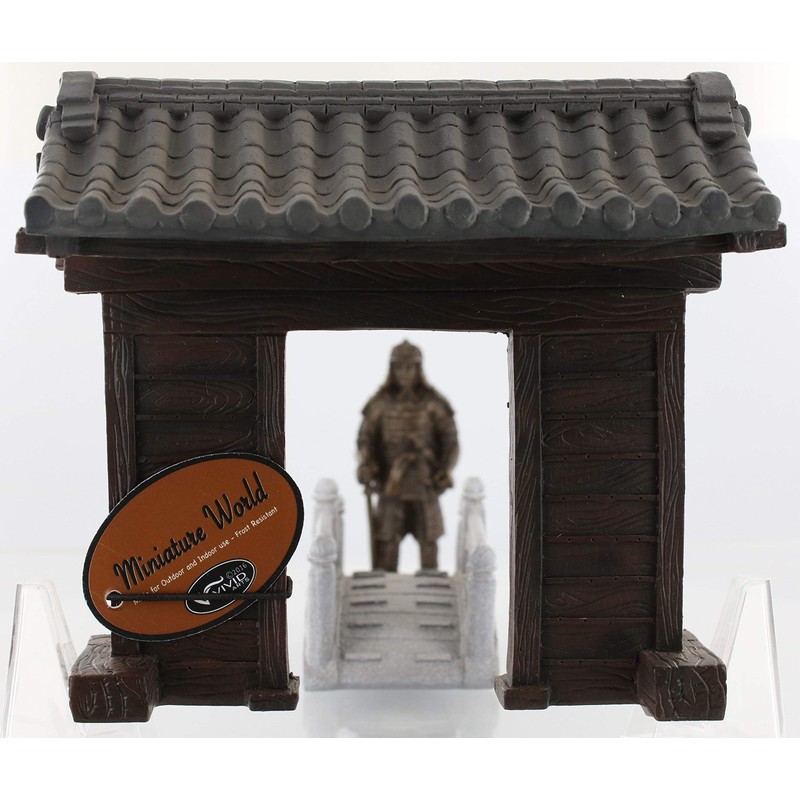 Coingallery Miniature World Japanese Castle Gate Stone Bridge and Bronze