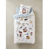 Vertbaudet Children's Bedding Set "Pirate Captain" Wool White/Blue Printed 140
